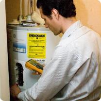 an expert from our Los Gatos water heater team checks a water heater